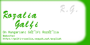 rozalia galfi business card